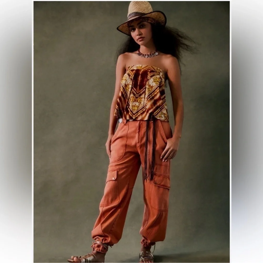NWT FREE PEOPLE KENDRA PRINTED TOP Size XL